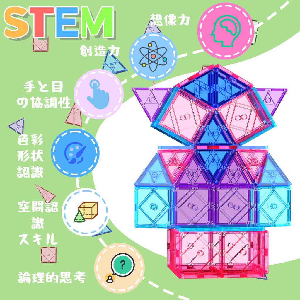 Magnetic Building Educational 3D Colorful Magnetic Building Blocks for Develops Imagination and Perfect Gift for Boys and or Graduation Gift Blocks,