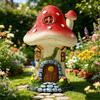 Luce Creativa a Forma di Fungo Fiore Casa Solare: Ornamento da Giardino in Resina per Esterno