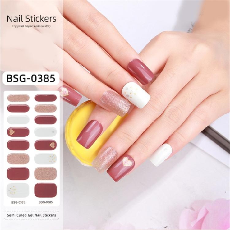 Self Adhesive Gel Nail Strips Nail Polish Stickers Nail Art Decals for Women
