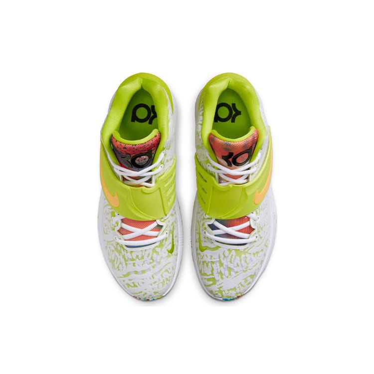 Nike KD 14 EP 'Cyber' Mid top Basketball Shoes Unisex White Green Asian Version CZ0170-101