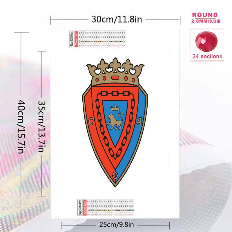 Osasuna Pride 100% Round Full Drill 5D DIY Diamond Painting Embroidery Cross Stitch Rhinestone Décor
