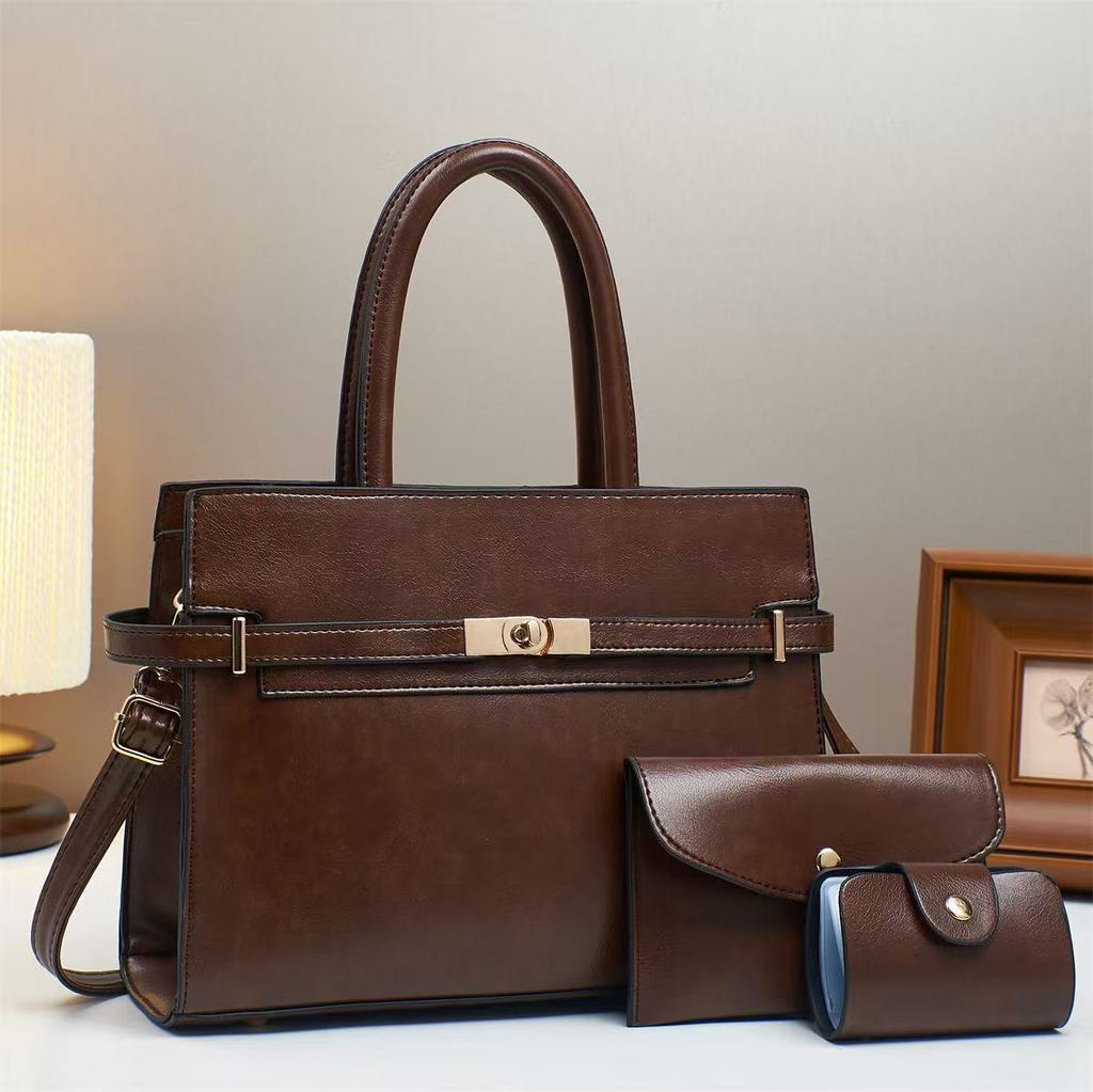 Minimalist Pu Crossbody Bag With Lock Closure For Daily Use