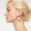 Bathing Does Not Fade, No Weight, Unique And Simple Personality, Titanium Steel Hollow Gold Medium Thick Earrings, Earrings, Earrings.
