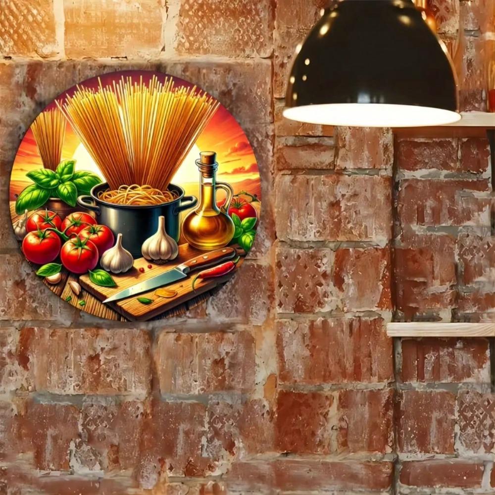 Vintage Tin Sign Pasta Kitchen Wall Art Metal Poster Home Decor