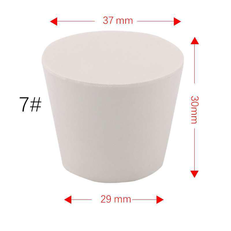 Round Silicone Stopper for Test Tubes and Erlenmeyer Flasks - Piercable and Dense