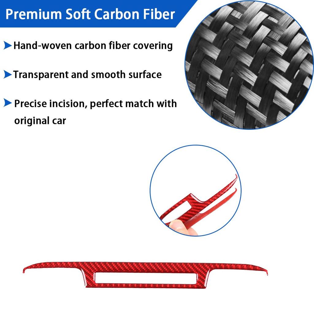 Soft Carbon Fiber Air Conditioner Switch Panel Trim Frame Compatible with Toyota Supra GR A90 A91 MK5 2019-2026, Center Console AC Panel Decoration