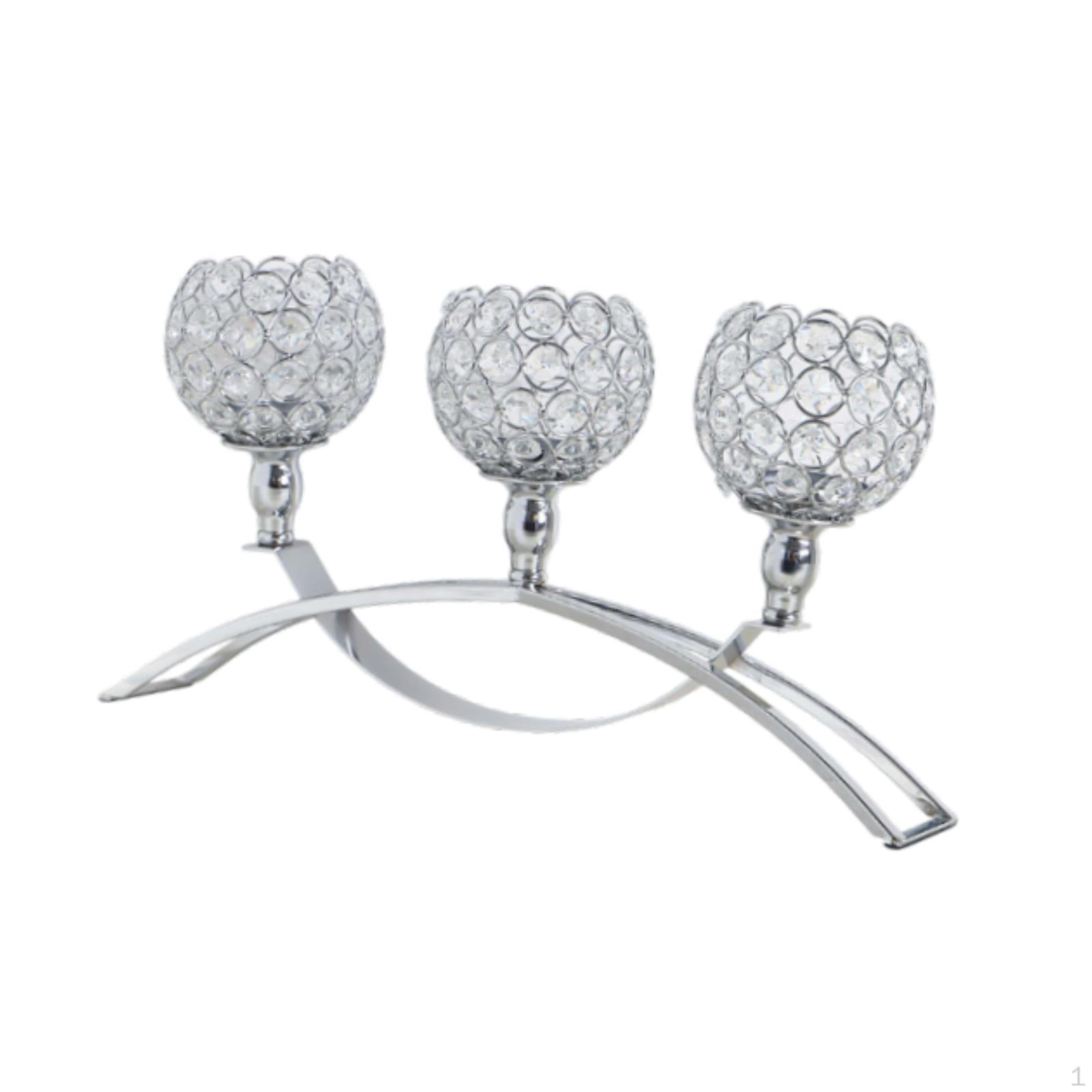 

Підсвічник 3 руки Декорація Підсвічник для чайної свічки, Металевий свічник для вечірки фуршет срібний