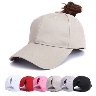 Unisex Baseball Cap With Ponytail Opening Mesh Retro Baseball Cap Outdoor Running Basecap