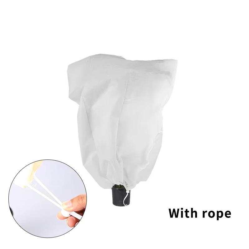 Non Woven Plant Cover Winter Cold Proof And Antifreeze Cover Plant Frost Snow Protection Net Zipper Drawstring Bag Windproof