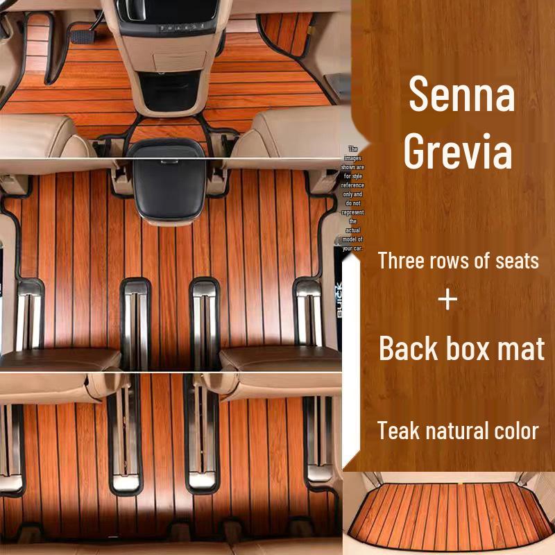 Custom Solid Wood Floor Mats for 2023 Toyota Sienna Hybrid Grandia