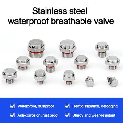 Screw In Metal Vent Plug 304 Stainless Steel Breather Vent Valve New Automatic Venting