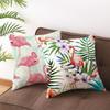 Summer tropical plant flamingo decorative pillowcase green leaf pillowcase flamingo pillowcase