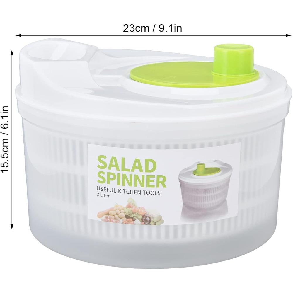 3L Salad Dehydrator Vegetable Dryer Manual Fruit Washer with Bowl Filter Vegetable Drainer Strainer for Lettuce and Spinach