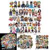 48pcs One Piece Anime Cartoon Stickers Collection For Laptops And Luggage Waterproof Pvc