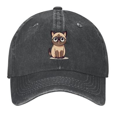 2026 Paranoid Siamese Cat, Cute Cat, Cartoon Cat, Ai Cat Baseball Cap Tactical Cap Fun Hats Hat Baseball Cap Female Men's