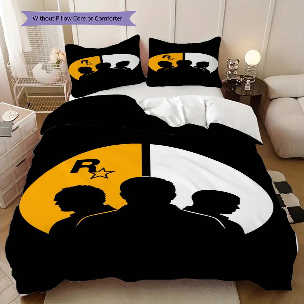 Grand Theft Auto V Urban Chaos Threepiece Set 1 Duvet Cover 2 Pillowcase Without Core Soft And Comfortable Christmas Birthday Gift