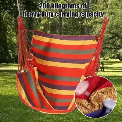 1 Set Hammock Chair with Storage Bag Ropes Hold Up To 200Kg Waterproof Canvas Hanging Chair Indoor Outdoor Ceiling Tree Hanging Swing Chair