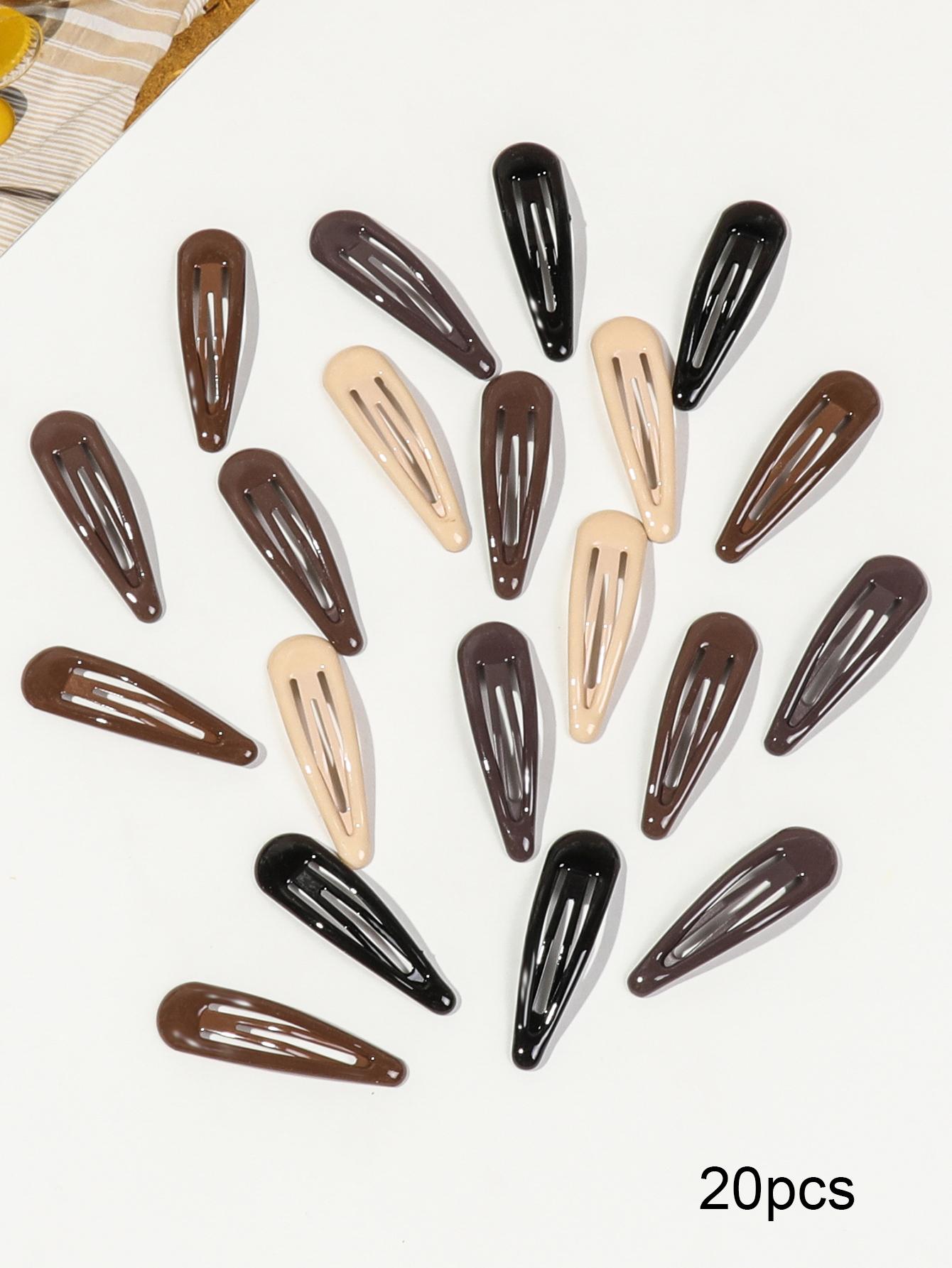 20 шт. разноцветных металлических заколок для волос для женщин, черные заколки BB для женщин, милые аксессуары для укладки волос конфетного цвета