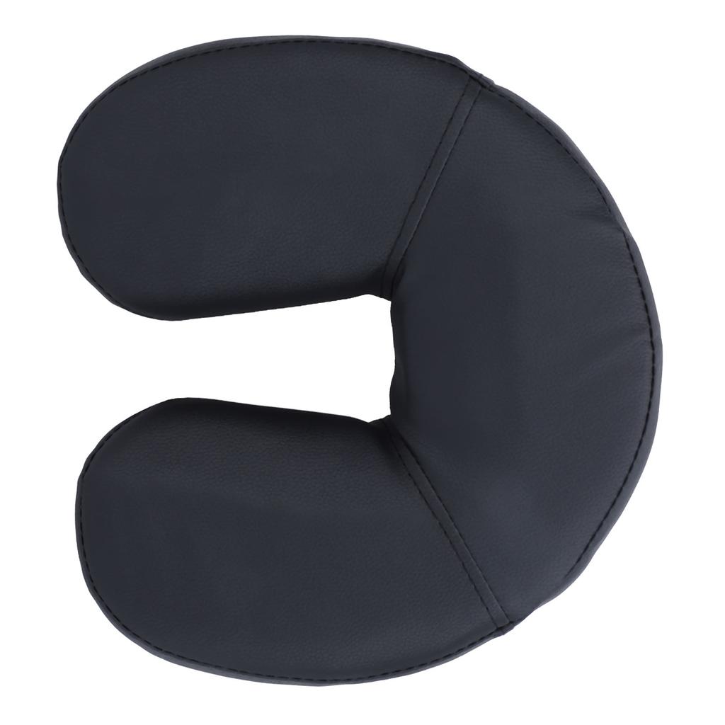 U Shaped Face Pillow Massage Face Cradle Cushion Massage Bed Pillow for Beauty Salon Black