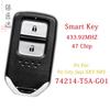 BaoJiangDd Car Key Fit for Honda FIT GP5  JAZZ HRV VEZEL CITY LIFE  Shuttle Smart Remote Key Fob T5C-J01 T5A-J01 T5A-U01 T5A-G01