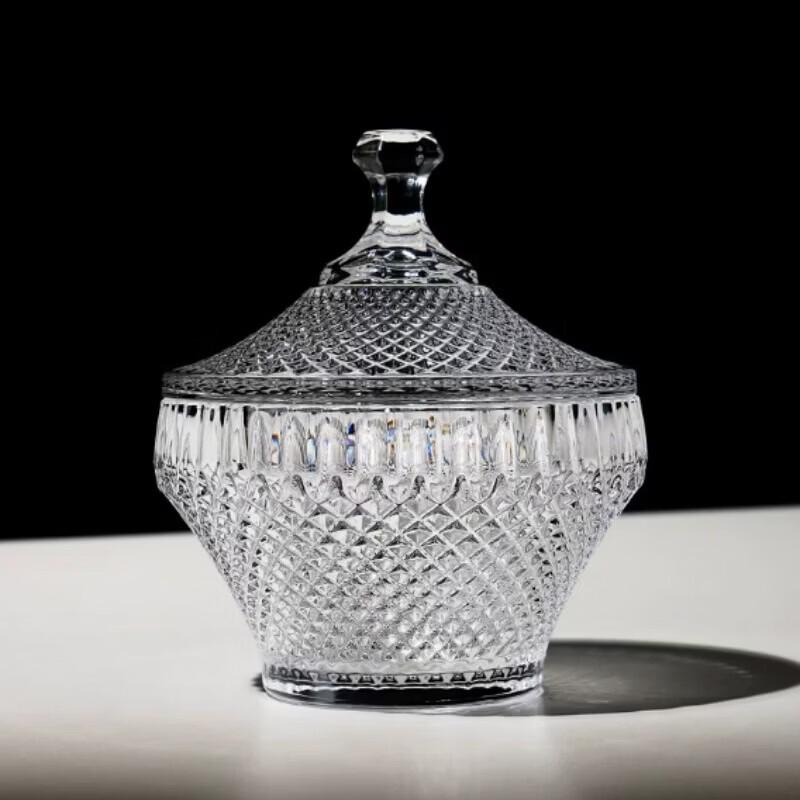 Xingduo Diamond Pattern Crystal Glass Candy Jar