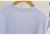 2026 Women's Plus Size Color Block College Style Short Sleeve Pullover T-shirt