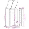 1 Ton Waste Bin Enclosure Gray 69 X 79 X 117 Cm Steel
