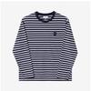 MaiSon KitSune Om00125kj0044 S481 Bold Fox Head Patch Stripe Marine Men S Long Sleeve Tee