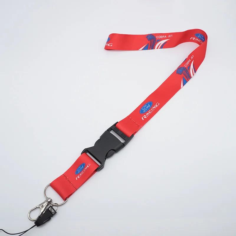 Fashoin Creative Gifts Car Lanyard Neck Straps Key Cell Phone Work ID Card Hanging Rope For Ford Focus Mustang Shelby GT Cobra