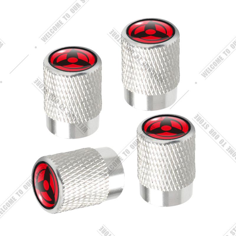 

Car CNC Aluminum Japanese Anime Sharingan Eye Emblem For Lexus Honda Nissan Mitsubishi 4pcs Tire Valve Air Port Stem Cover Caps