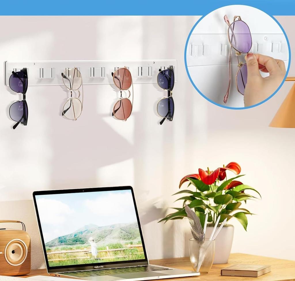 DIFEIUKI Alikle Sunglasses Set of Holds 14 Stylish Eyeglasses and Display for Eyeglasses Wall-Mounted Holder, 2, Sunglasses, Stand, Space-Saving