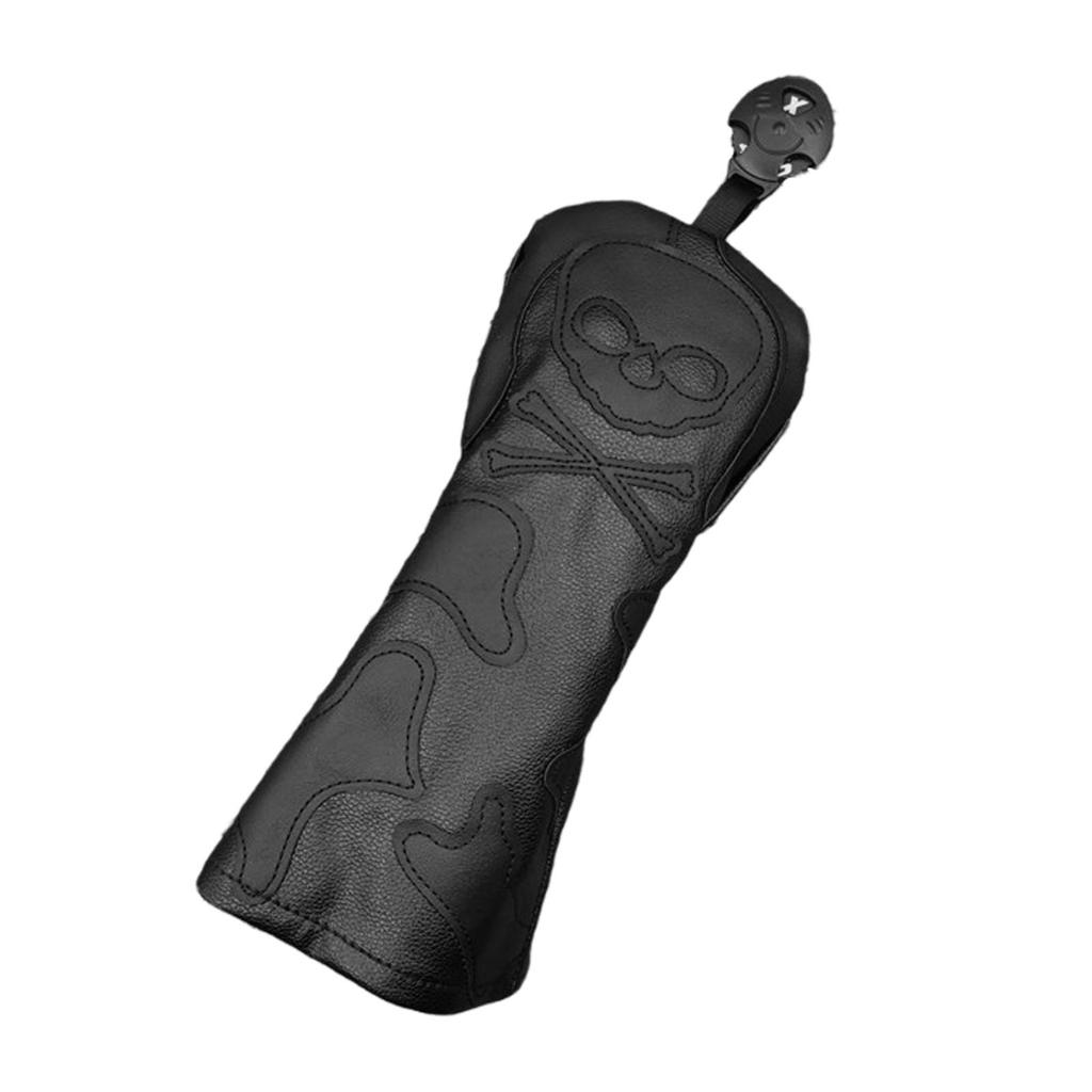 Durable Embroidery Skull Pattern golf Cover Hybrid Driver Headcover Sleeve w/ No. Tag Accessories