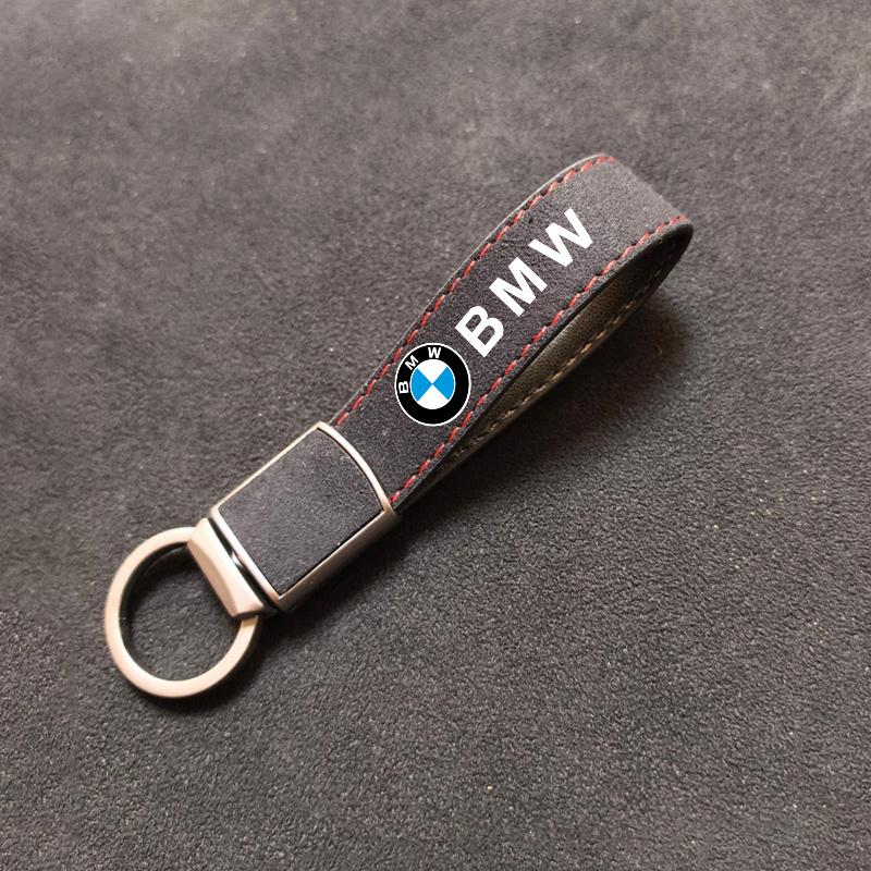 For BMW M E34 E36 E60 E90 E46 E39 E70 F10 F30 X5 X6 M3 M5 M6 E71 F01 F02 F87 Leather Fur Ornament Keychain Holder Accessory cyhk37
