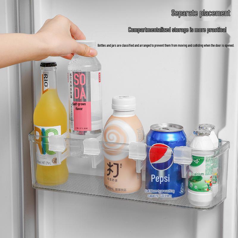 Household Refrigerator Side Door Divider - Plastic Compartment Clip for Storage & Organization