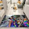 1pc Gay Lesbian LGBT Rainbow Love Bathroom Absorbent Mats Anti-Slip Mats Home Decor Supplies Carpets Home Kitchen Floor Mats