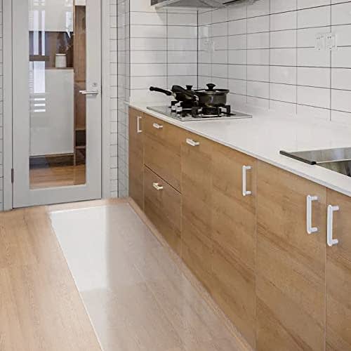 Windecood Kitchen Mat, Transparent, Wipeable Clear PVC Mat, Chair Mat, Compatible with Underfloor Heating, 1.5mm Thick, Easy to Clean, Soft, Embossed,