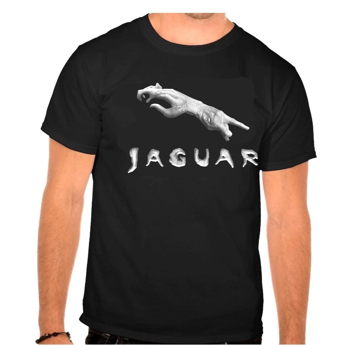 Jaguar Car Logo Finger Picture BLACK T-Shirt - 871- L