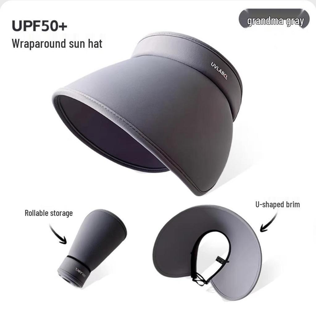 Seamless Foldable UV Protection Open-Top Sun Hat for Women