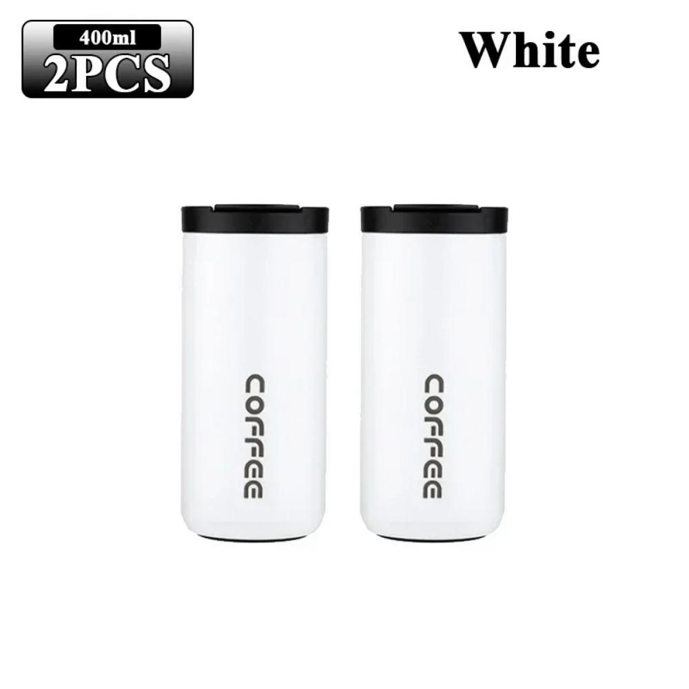 400ML Stainless Steel Coffee Cup Travel Thermal Mug Leak-Proof Thermos Bottle Tea Coffee Mug Office Business Style Thermos