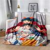 Cartoon Anime Inuyasha Throws Blanket for Sofa Bedding Couch Hiking Picnic Super Soft Cute kawaii Flannel Blanket birthday gift