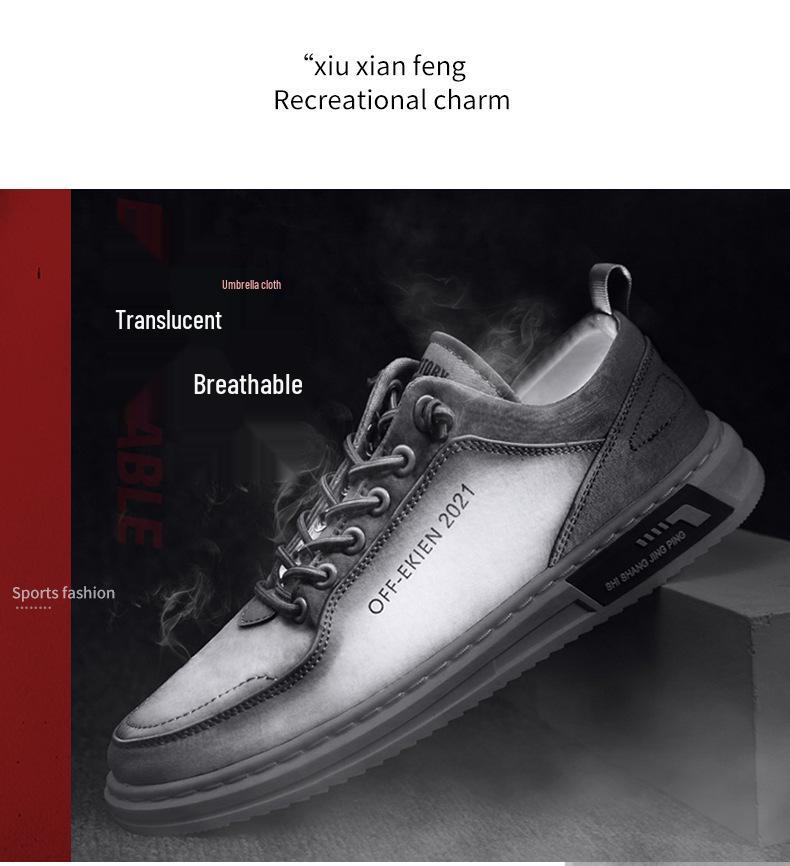Men's 2026 Trendy Korean Canvas Shoes - Versatile, Breathable, Soft Sole Sports Sneakers