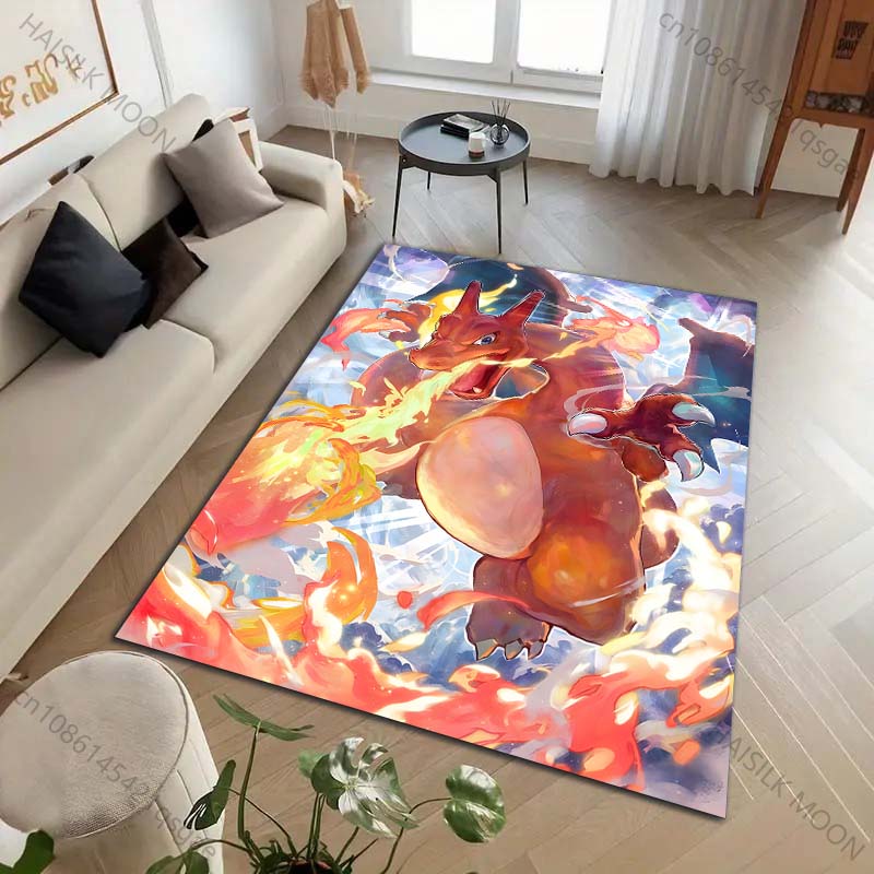 1PC Pocket Monsters Charizard Carpet for Living Room Bedroom Kid's Room Home Decor Area Rug Sofa Cloakroom Play Mat for Gifts