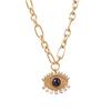 Retro Lucky Eye Necklace Feminine Popular Personality Temperament Stainless Steel Plated 18K Versatile