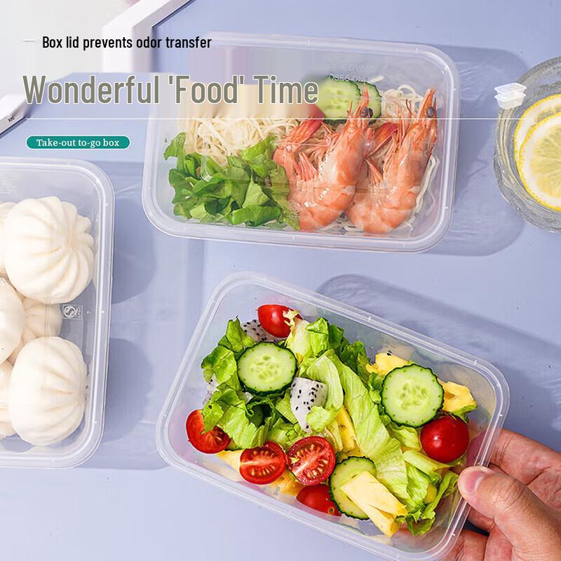 Disposable Rectangular Food Containers with Lids