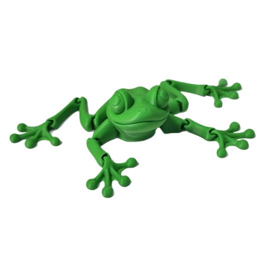 3D Printed Frog Ornament Figurine Stress Movable Joint Relief