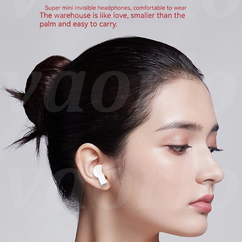 Pink Heart Wireless Earbuds for Girls Cute Small Earphones Hifi Stereo Sound Bluetooth Headsets Touch Control Gaming Handphones