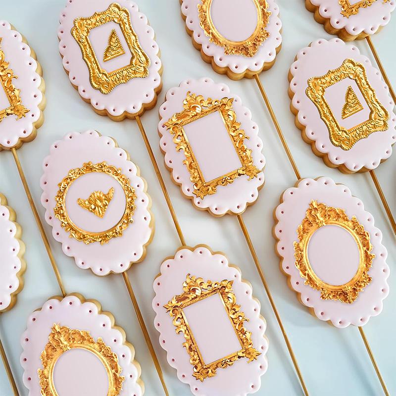 4Pcs Silicone Frame Molds For Chocolate, Mini Air Dry Clay Molds, Polymer Clay Molds, Photo Frame Molds