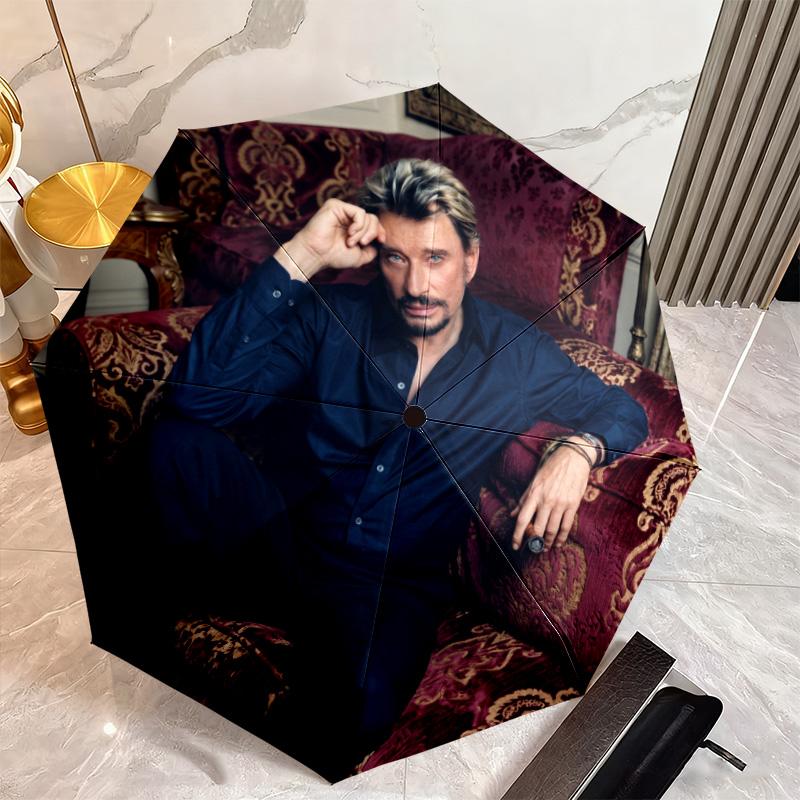 French legendary rock singer and actor Johnny Hallyday umbrella is suitable for all seasons, including home travel and outdoor activities Y13