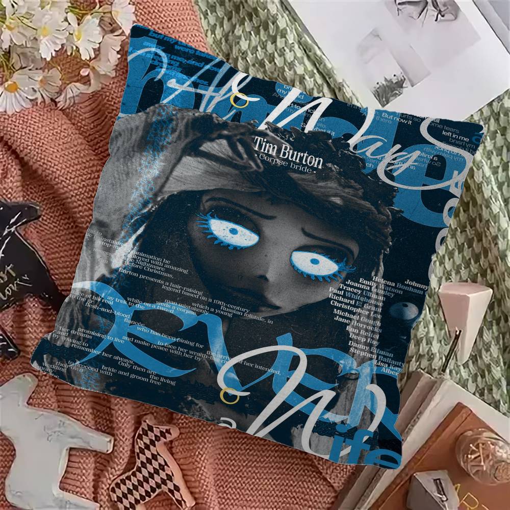 C-Corpse Bride Personalized Pillow Cover Kids Bedroom Wild Party Decor Pillowcase Kid Birthday Shower Gift