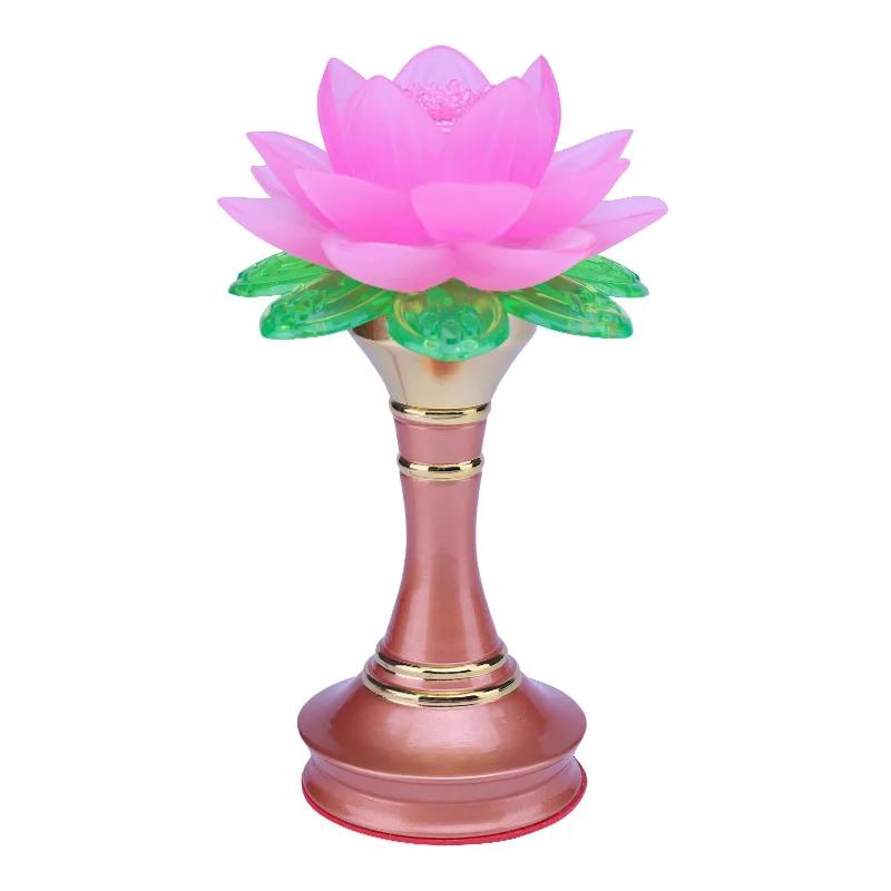 1Pc Colorful Simulated Candlestick Lantern Buddhist Hall Utensils Temple Sacrifice Pray for Auspiciousness Ensuring Safety